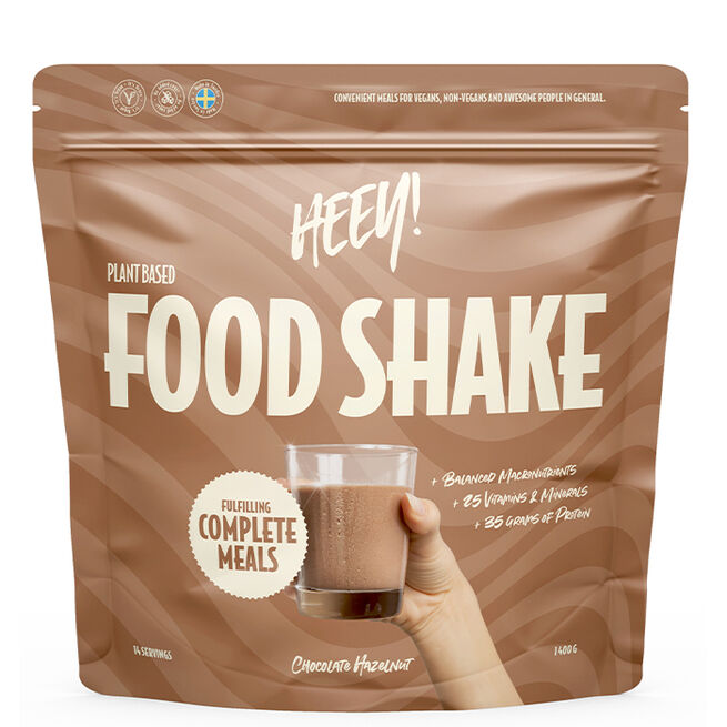 Heey! Vegansk Food Shake Måltidsersättning Hasselnöt Choklad 1400 g